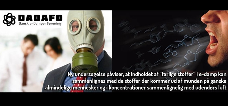 Indholdsstoffer i damp og almindelig ånde er identiske Indholdsstoffer i damp og almindelig ånde er identiske
